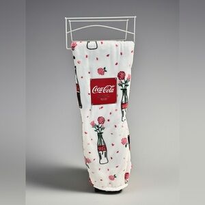 Coca Cola Rose Bottle Print Soft Cozy Cottagecore Velvet Throw Blanket 60x70